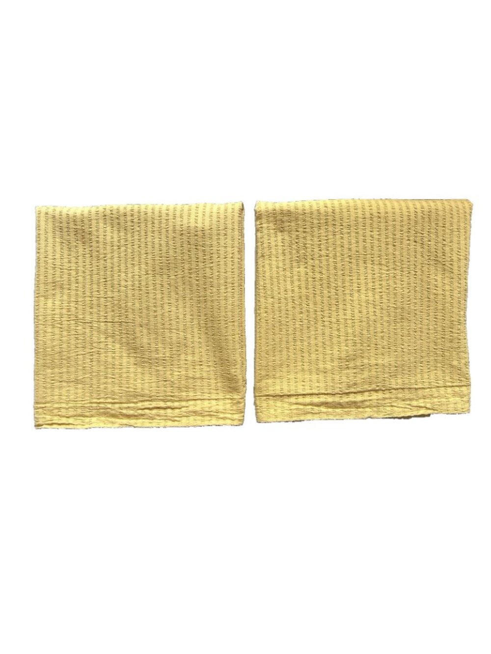 Brooklinen King Pillow Shams Seersucker Mustard Yellow Gold 100% Cotton Portugal - Picture 6 of 15